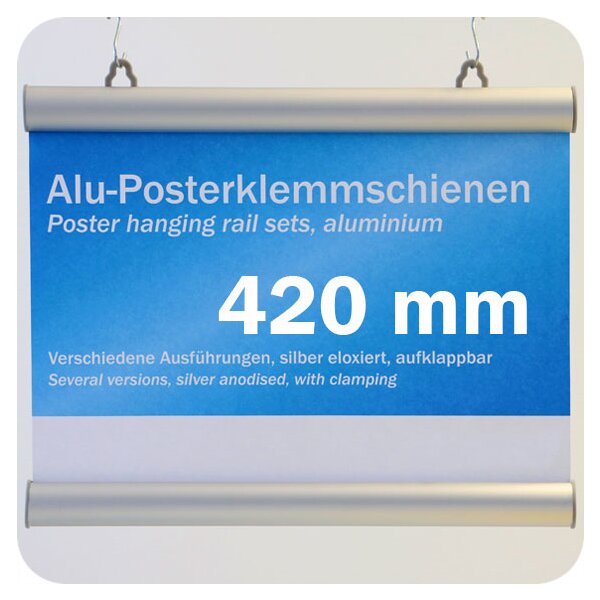 ALUMINIUM POSTER HANGING RAIL SET 420mm